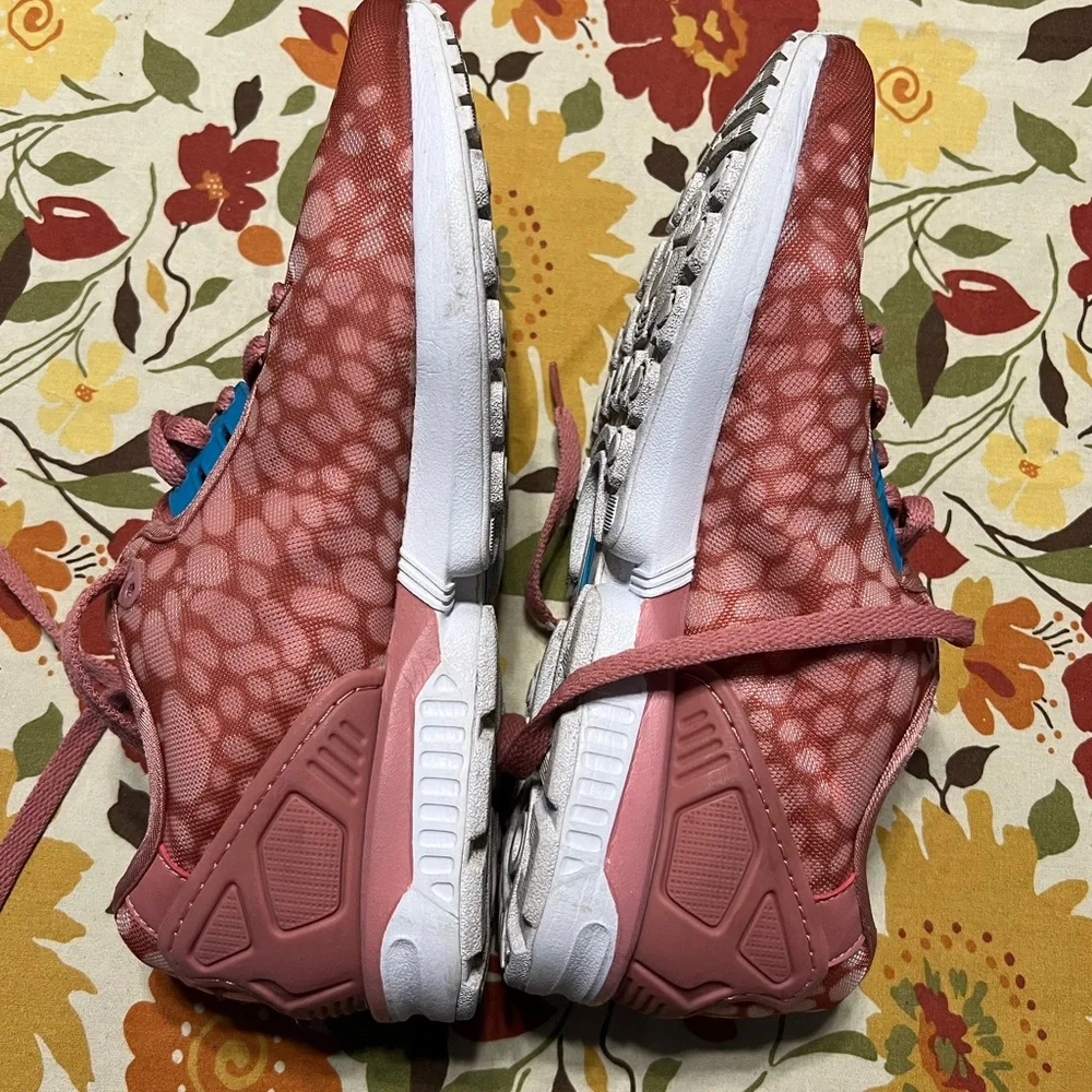 Adidas ZX Flux Decon (Ash Pink/Bold Aqua/White) Women's Shoes B34030 Size 8.5.‎